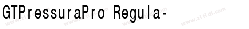 GTPressuraPro Regula字体转换